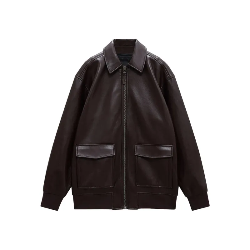 Leather Outerwears Brown sold by Wanan Luxury