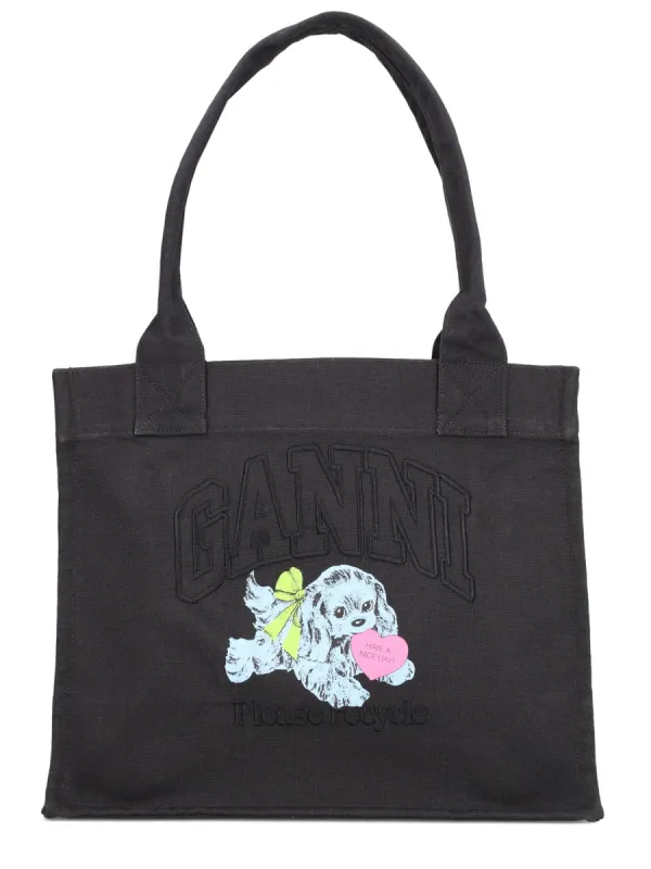 "Black Puppy" Tote Bag made by Ganni