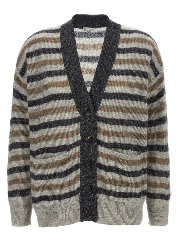 Lurex Wool Cardigan Sweaters And Cardigans Multicolor sold by Wanan Luxury