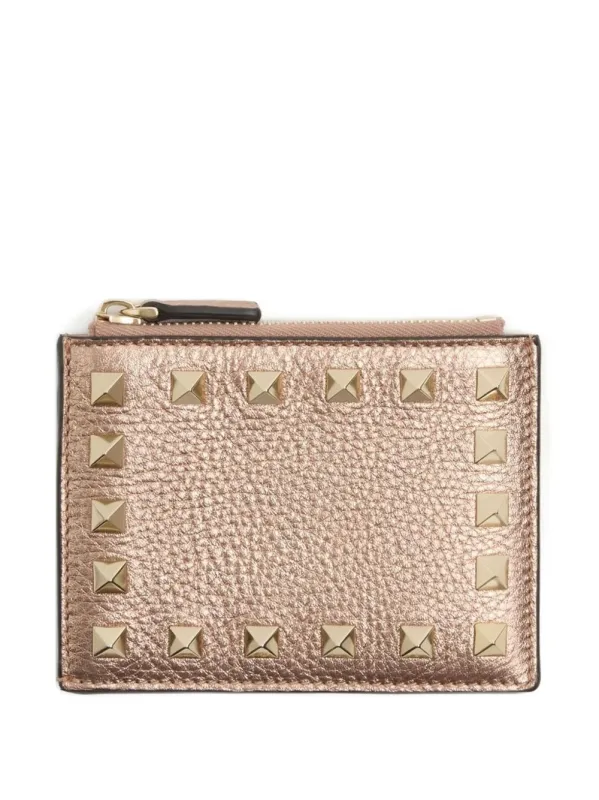 Rockstud Leather Coin Purse sold by Wanan Luxury