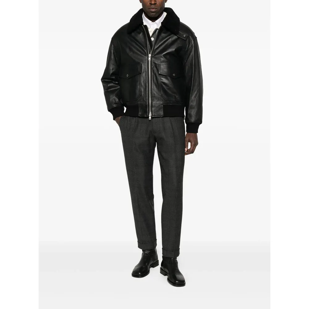 Leather Outerwears Black sold by Wanan Luxury product image thumbnail 5