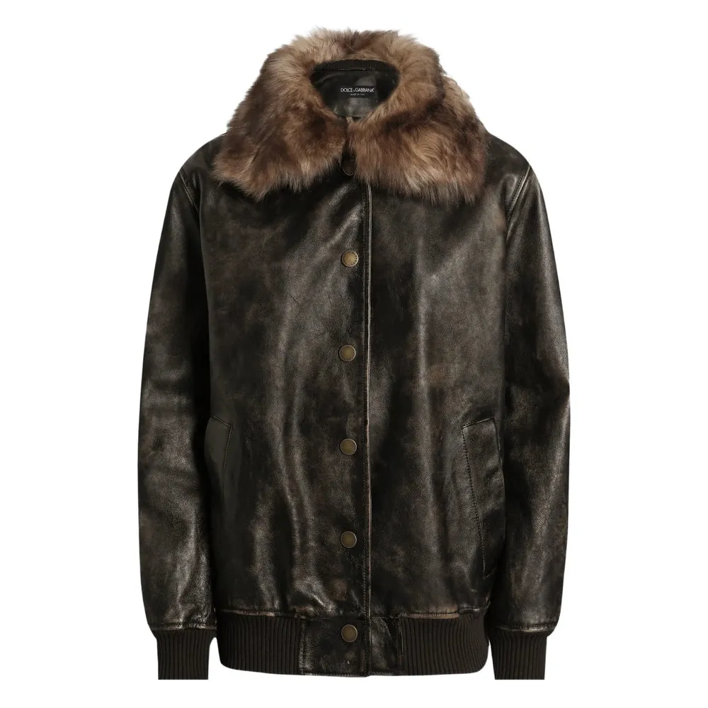 Leather Outerwears Brown sold by Wanan Luxury