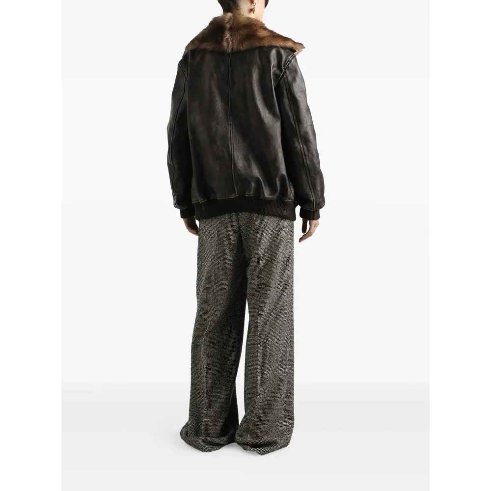 Leather Outerwears Brown sold by Wanan Luxury product image thumbnail 5