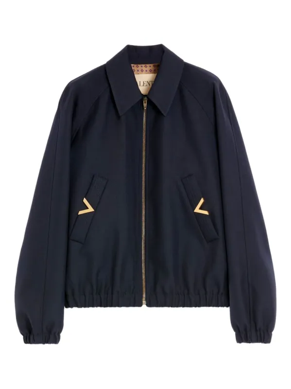 Vgold Wool Blend Blouson Jacket sold by Wanan Luxury