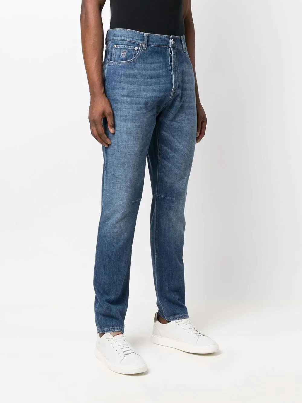 Straight-Leg Jeans With A Faded Effect sold by Wanan Luxury product image thumbnail 3