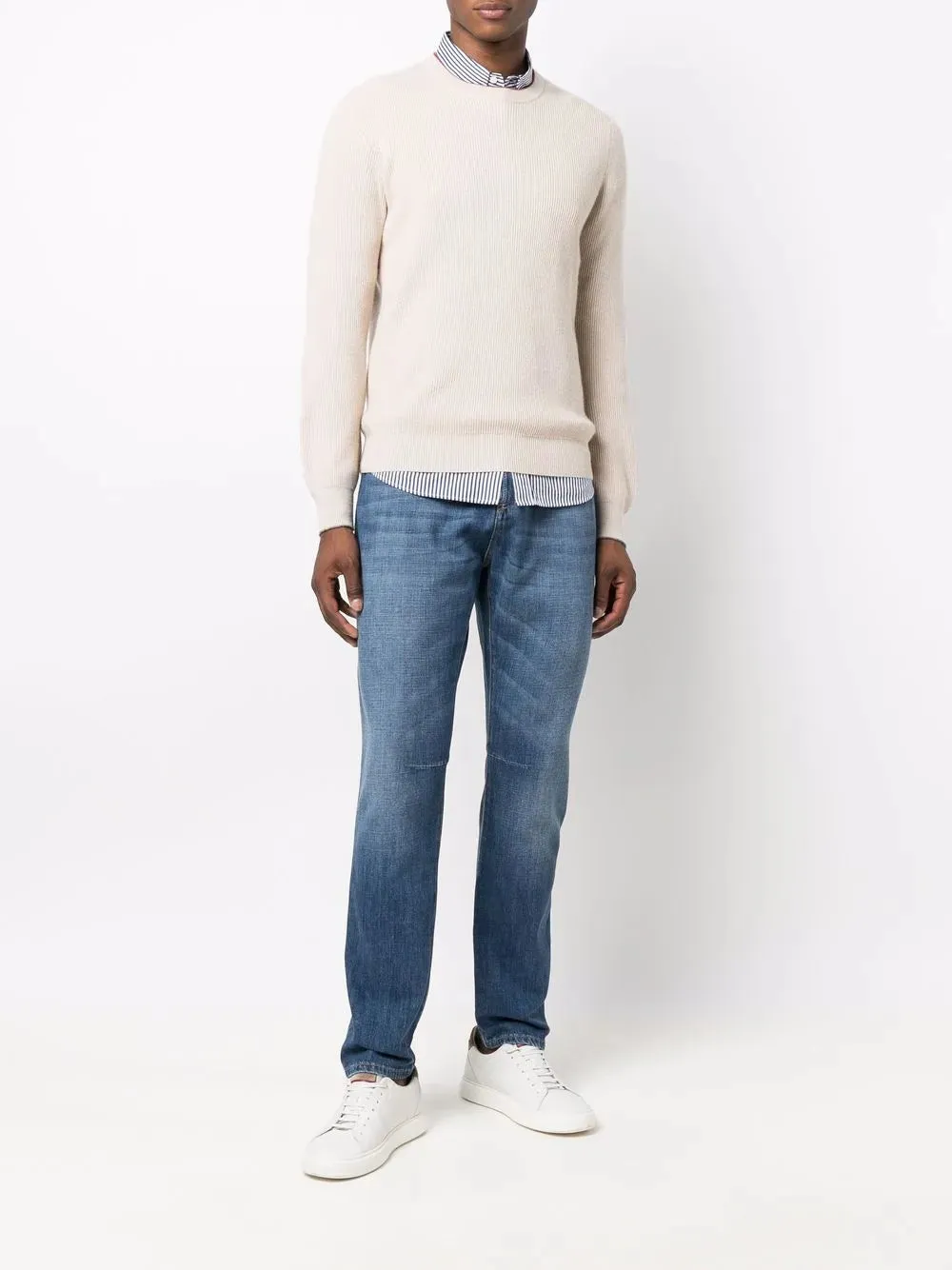 Straight-Leg Jeans With A Faded Effect sold by Wanan Luxury product image thumbnail 2