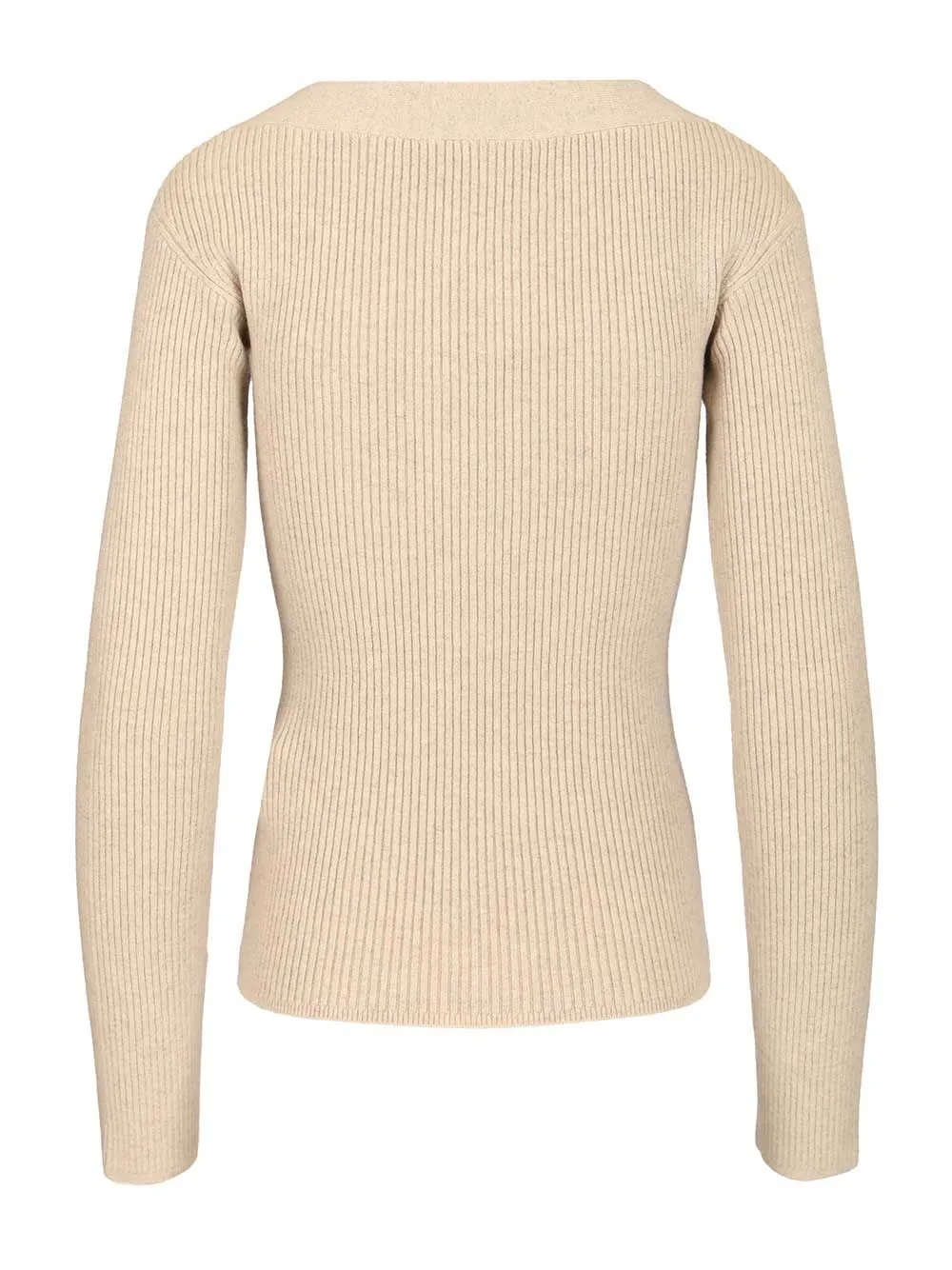 Gioiosa Ribbed Cardigan Knitwear Beige sold by Wanan Luxury product image thumbnail 2