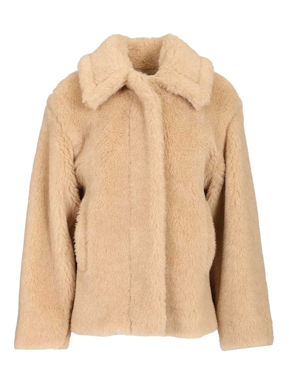 Alpaca And Wool Teddy Crop Coat Coats Beige sold by Wanan Luxury