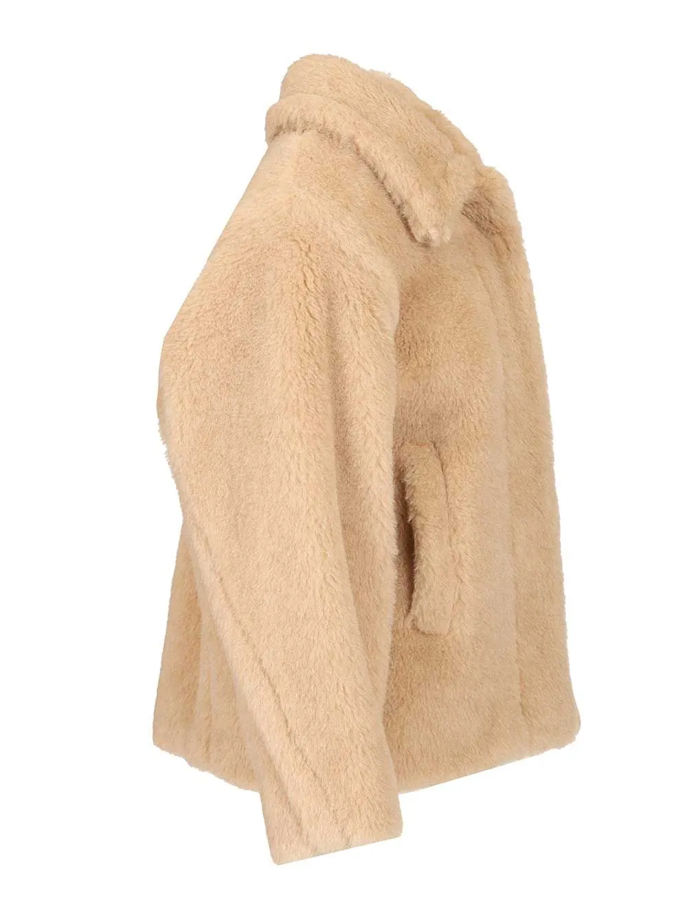 Alpaca And Wool Teddy Crop Coat Coats Beige sold by Wanan Luxury product image thumbnail 3