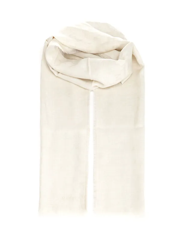 Monogram Wool Stole Scarves And Foulards White made by MaxMara