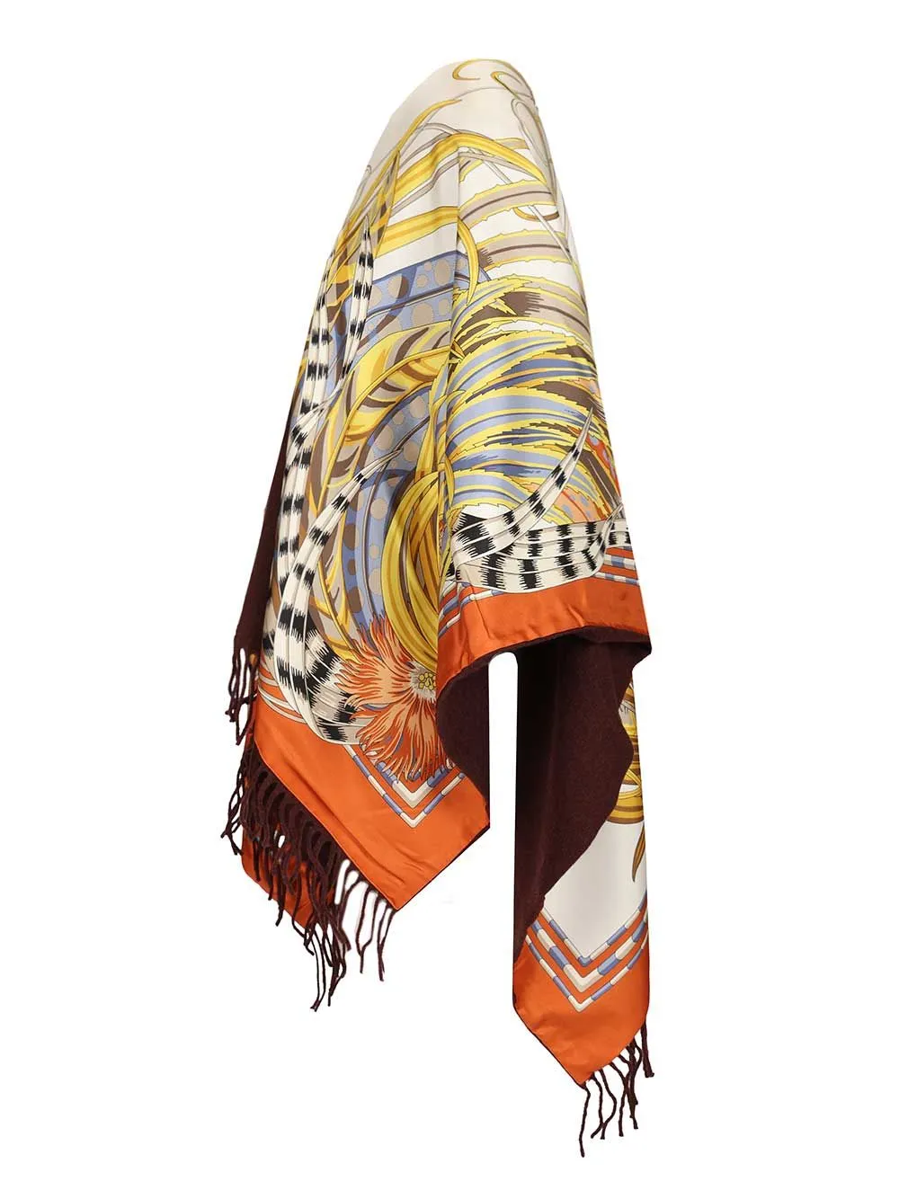 Reversible Hood With Rooster Print Scarves And Foulards Brown sold by Wanan Luxury product image thumbnail 4