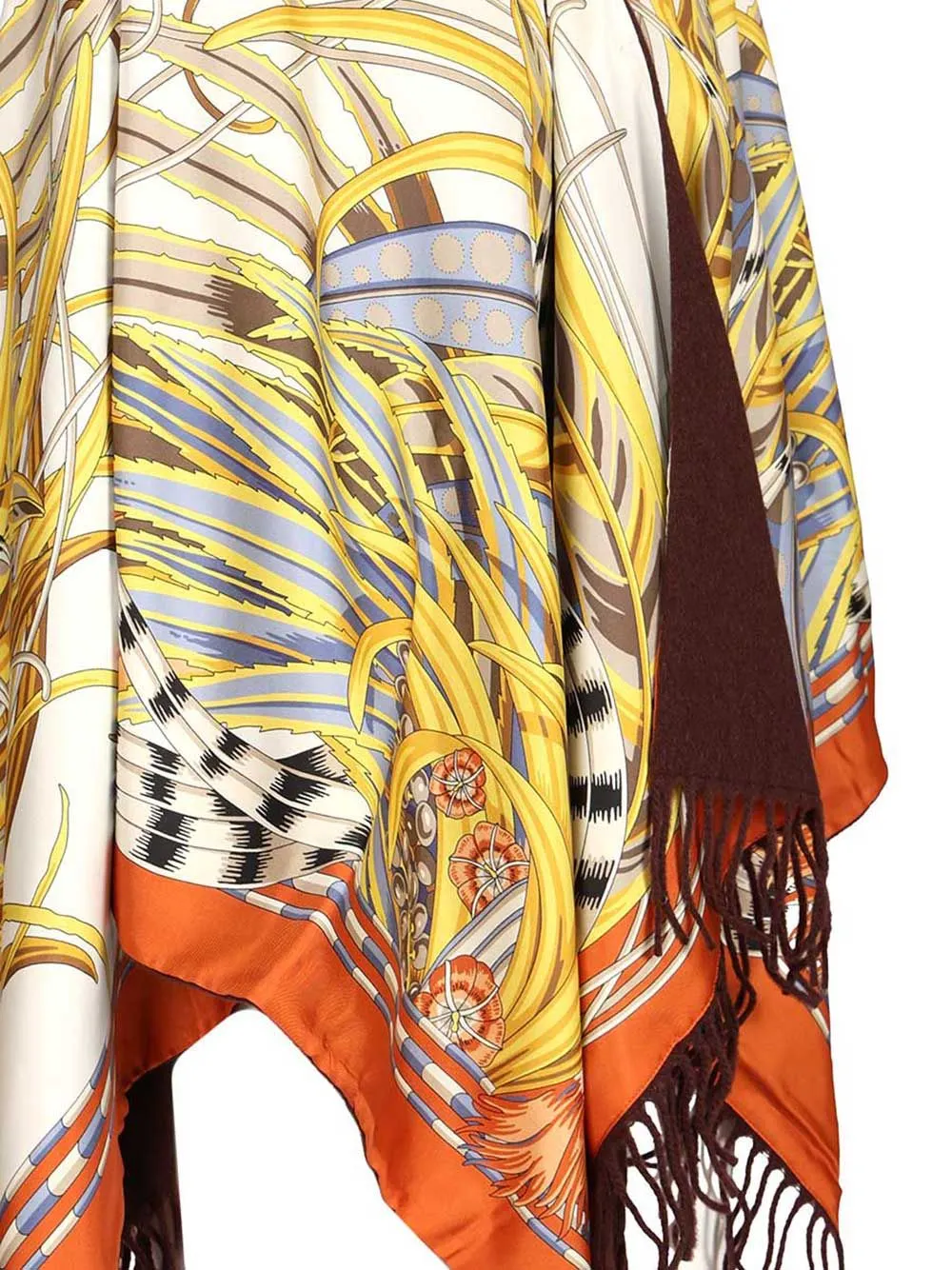 Reversible Hood With Rooster Print Scarves And Foulards Brown sold by Wanan Luxury product image thumbnail 5