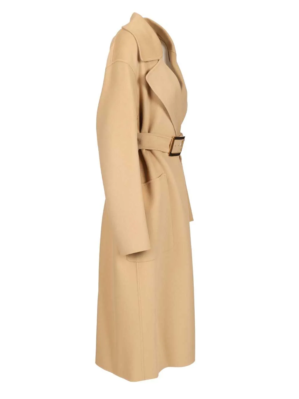 Pure Wool Dressing Gown Coat Coats Beige sold by Wanan Luxury product image thumbnail 3