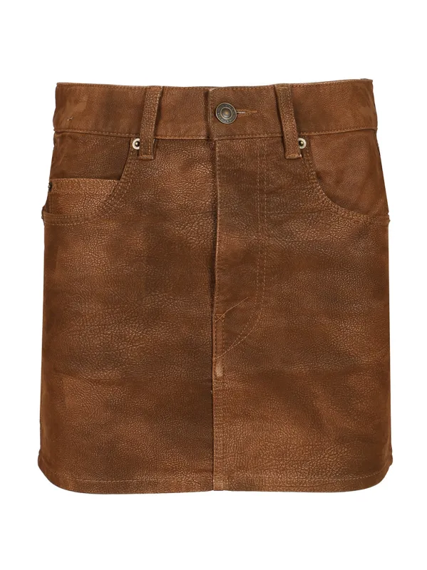Kimmy Mini Skirt Skirts Brown sold by Wanan Luxury