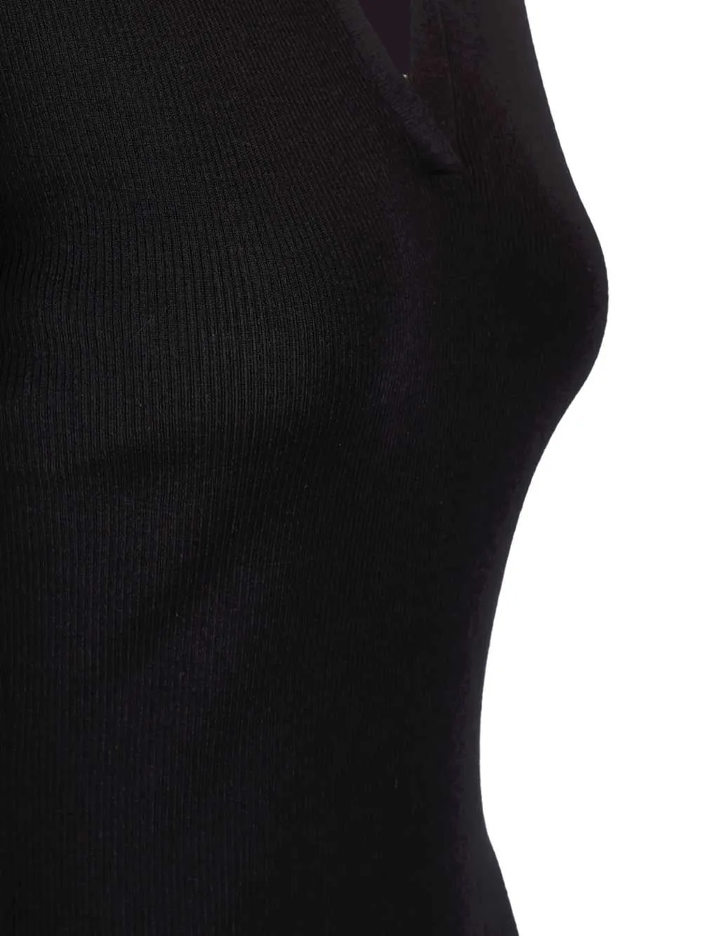 Ribbed Wool Polo Shirt Knitwear Black sold by Wanan Luxury product image thumbnail 4