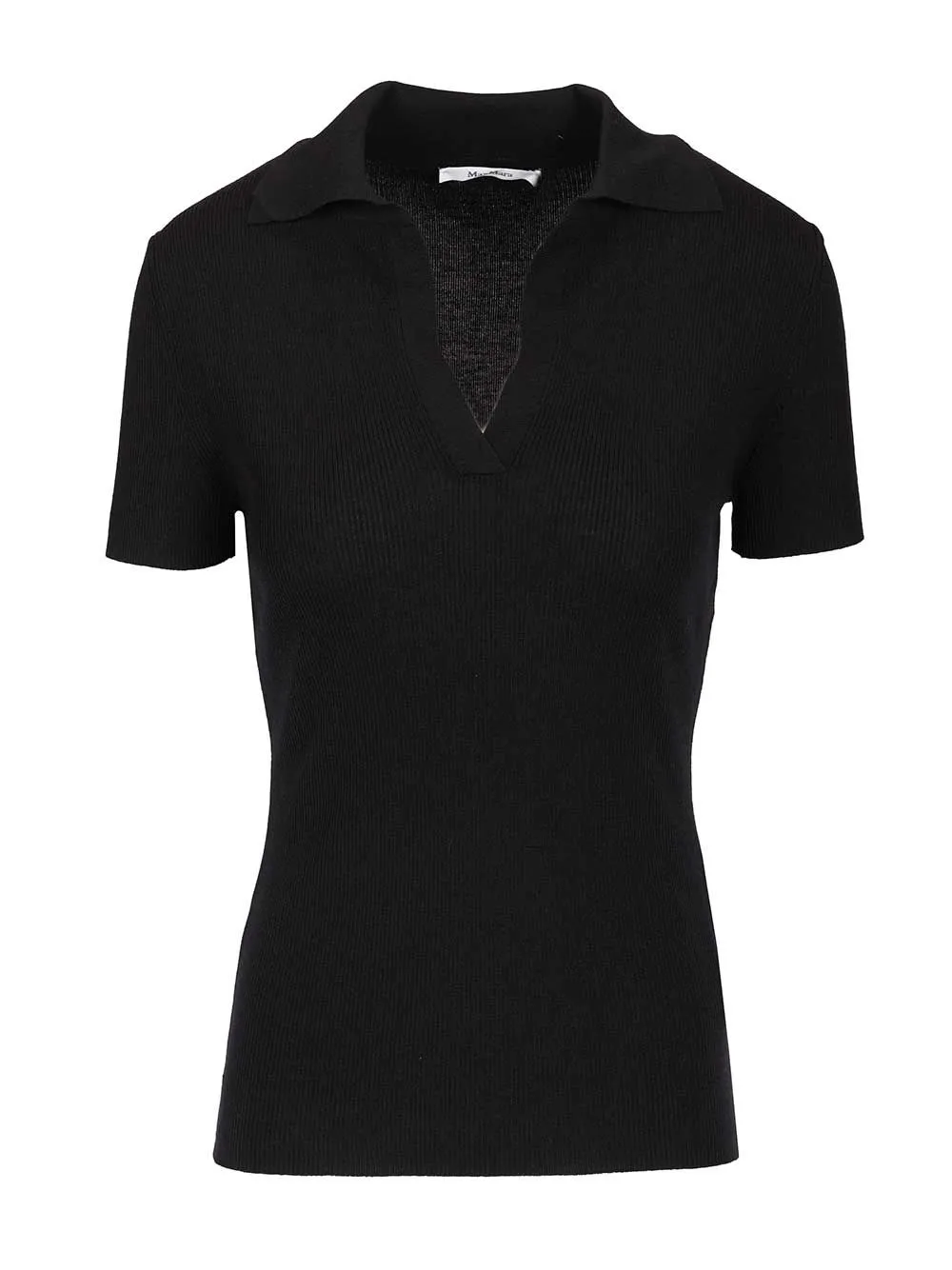Ribbed Wool Polo Shirt Knitwear Black sold by Wanan Luxury