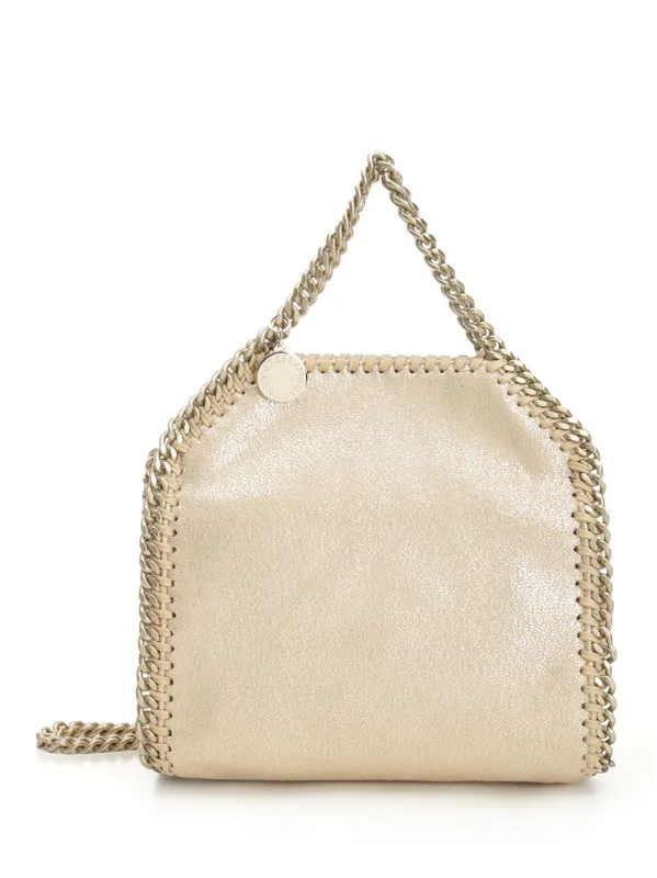 Falabella Tiny Bag Eco Shiny Dotted Chamois W/Tonal Chain - Airlite Crossbody Bags Gold sold by Wanan Luxury