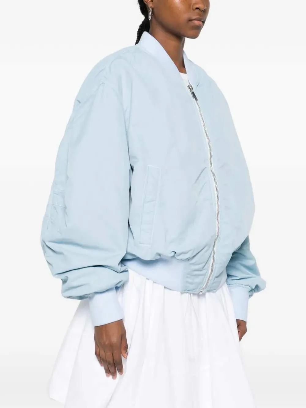 "Anja" Zip-Up Bomber Jacket. sold by Wanan Luxury product image thumbnail 3