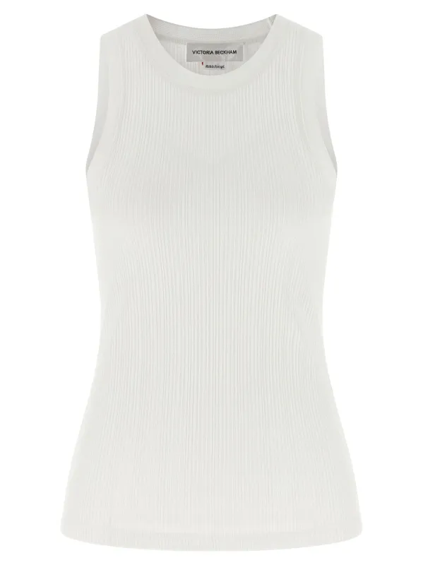 Rib Tank Tops White sold by Wanan Luxury