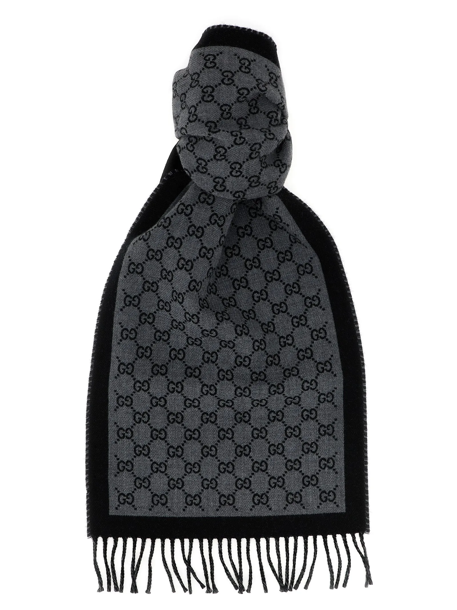 Gg Jacquard Scarf Scarves And Foulards Gray sold by Wanan Luxury