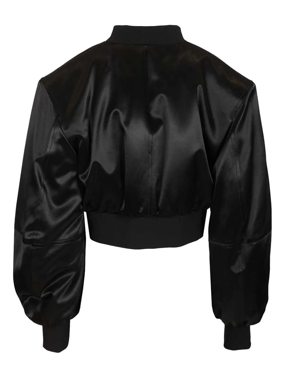 Satin Bomber Jacket Jackets Black sold by Wanan Luxury product image thumbnail 2