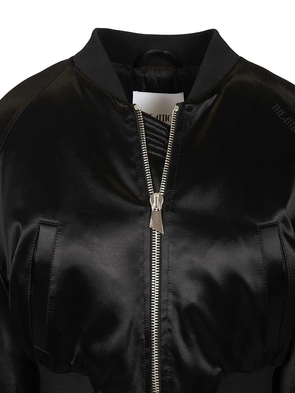 Satin Bomber Jacket Jackets Black sold by Wanan Luxury product image thumbnail 3