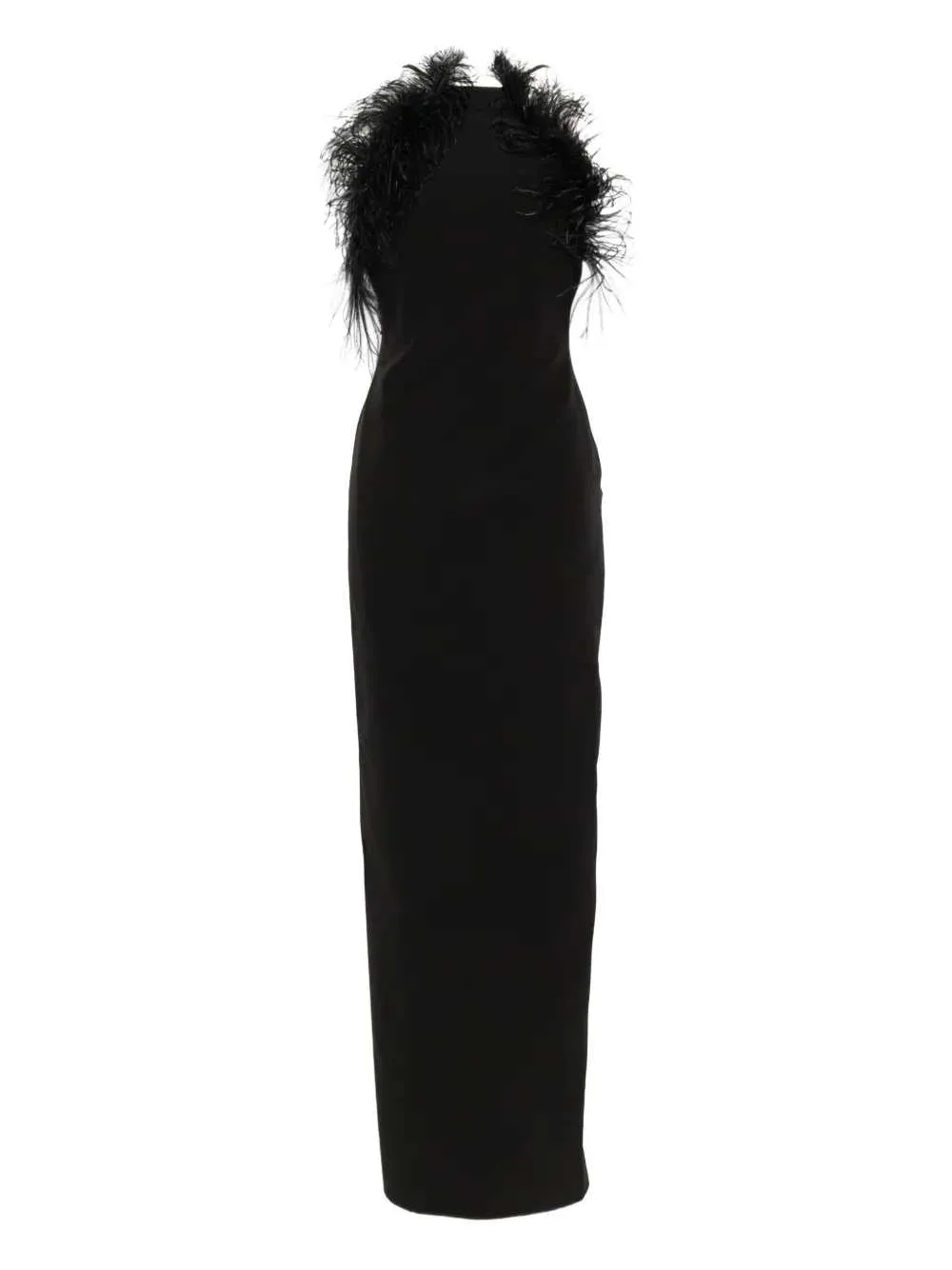 Long Dress With Feather Trim sold by Wanan Luxury