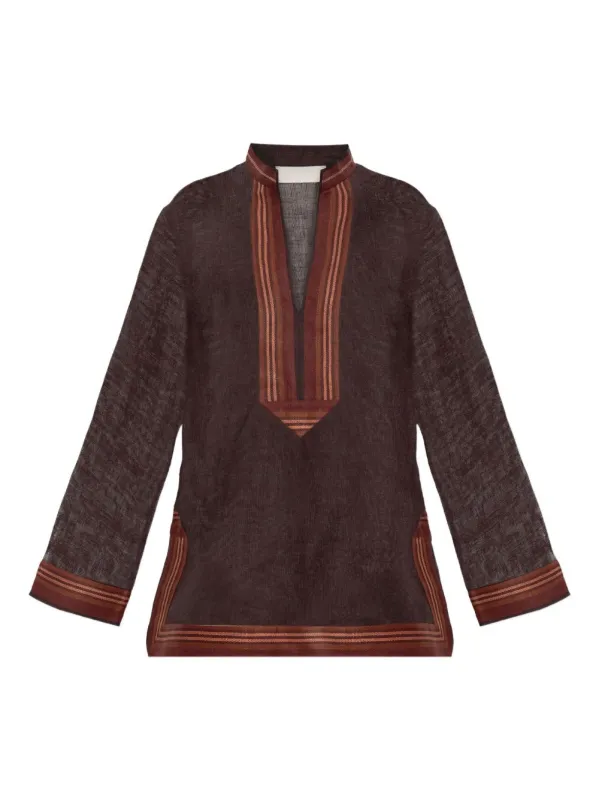 Linen Striped Tunic sold by Wanan Luxury