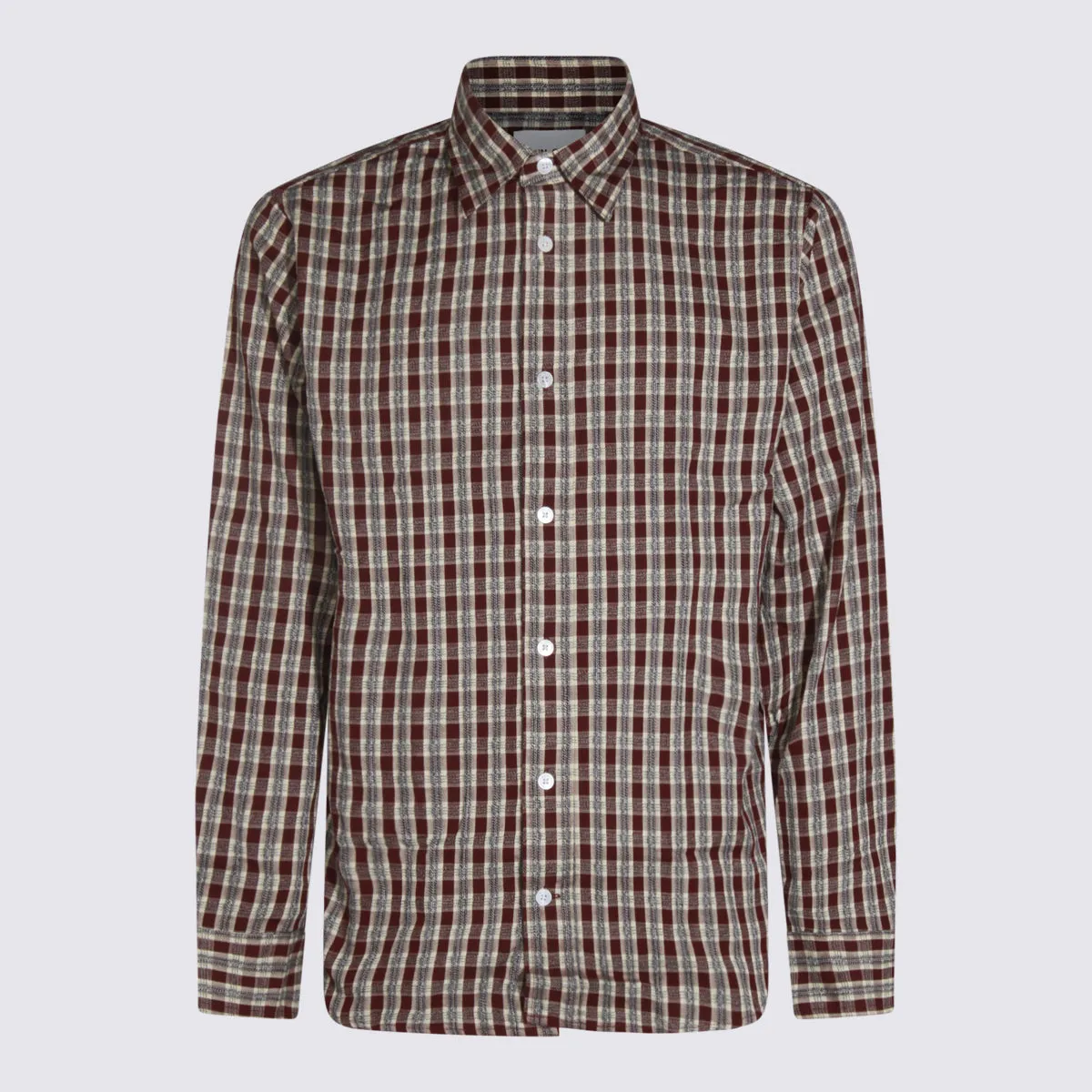 Shirts Wine Check sold by Wanan Luxury