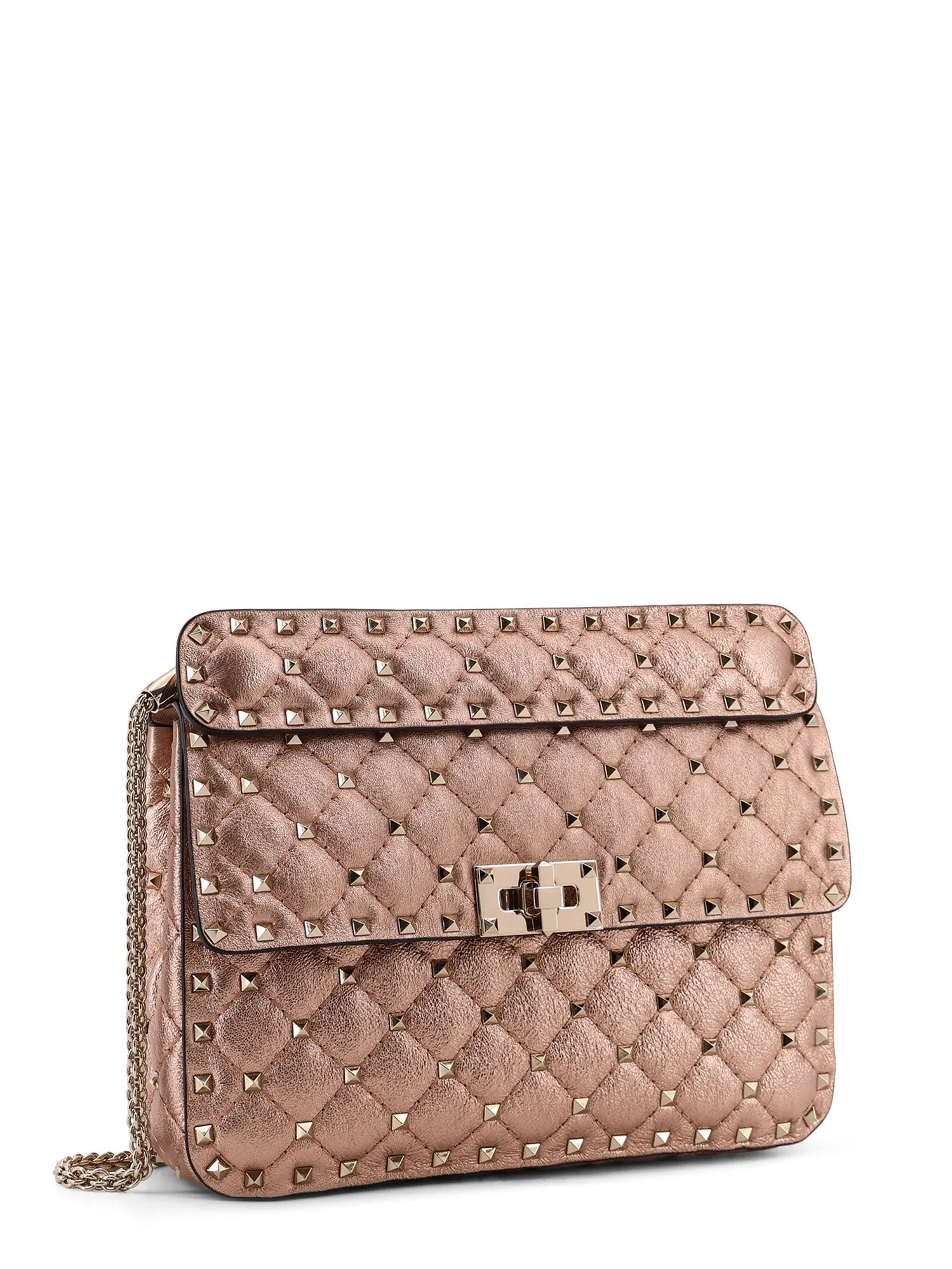 Laminated Leather Rockstud Spike Crossbody Bag sold by Wanan Luxury product image thumbnail 3