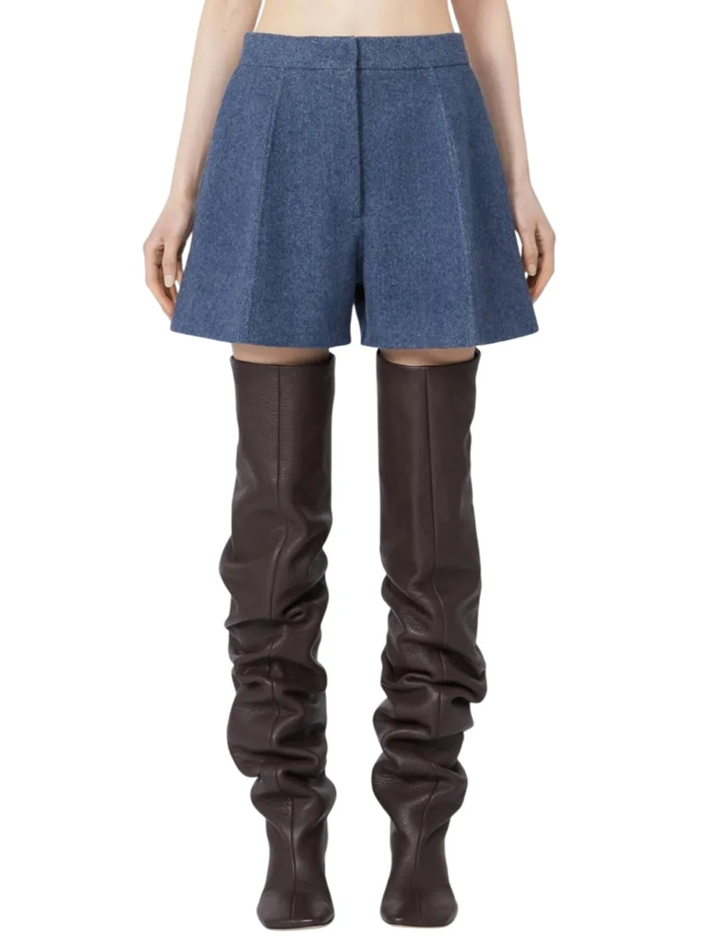 Wool Bermuda Shorts - Runway - Blue sold by Wanan Luxury product image thumbnail 3