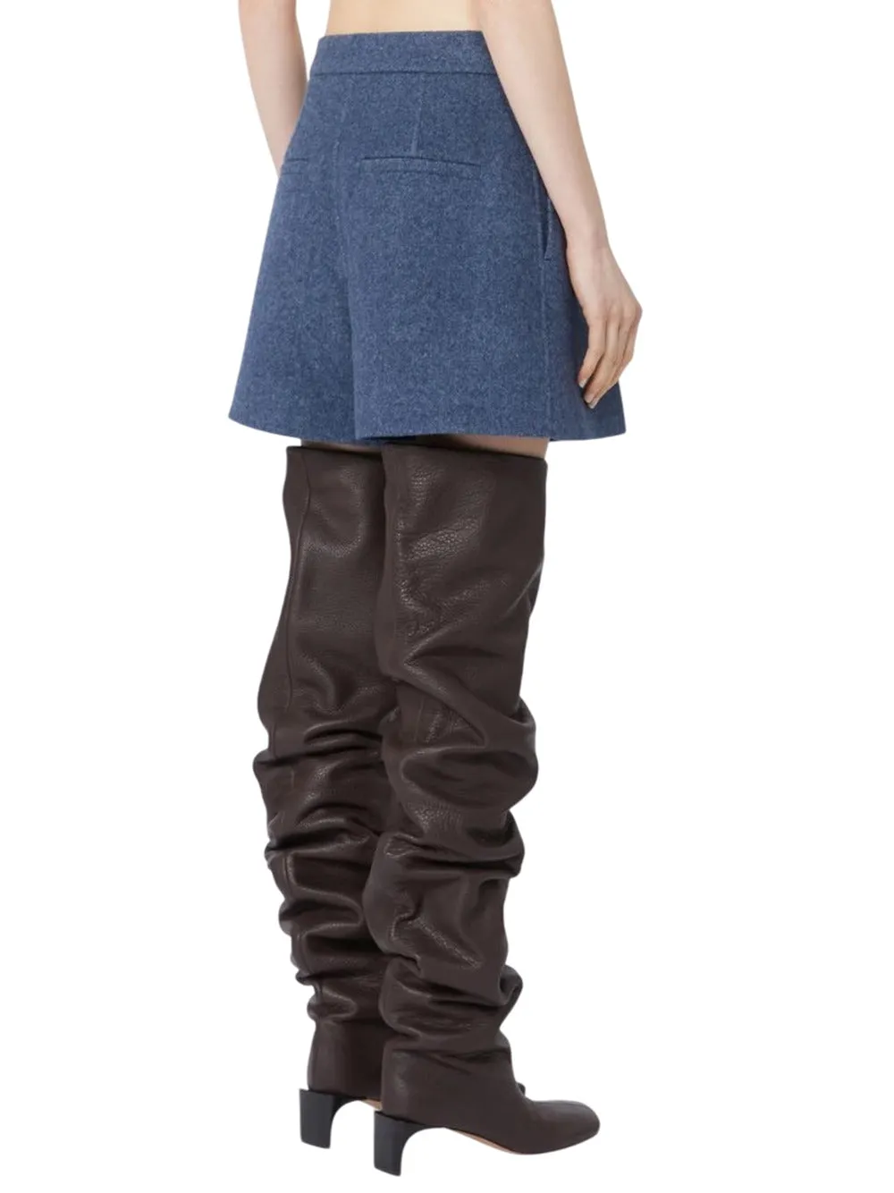 Wool Bermuda Shorts - Runway - Blue sold by Wanan Luxury product image thumbnail 4