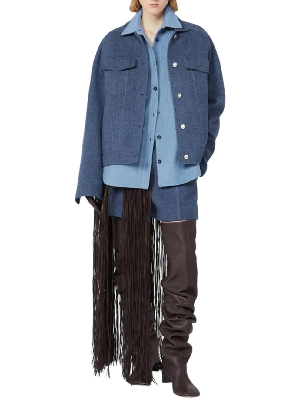 Wool Bermuda Shorts - Runway - Blue sold by Wanan Luxury product image thumbnail 2