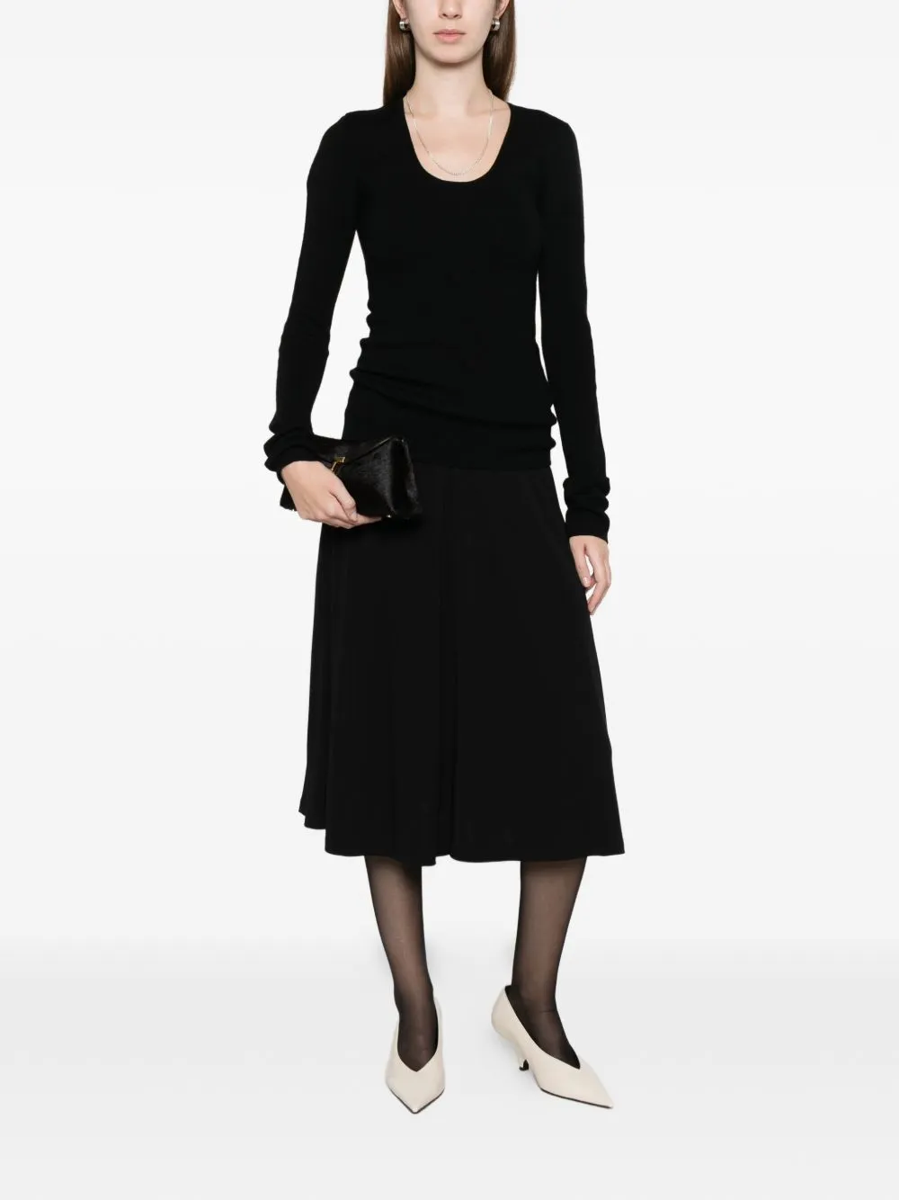 Fluid Midi Skirt sold by Wanan Luxury product image thumbnail 2