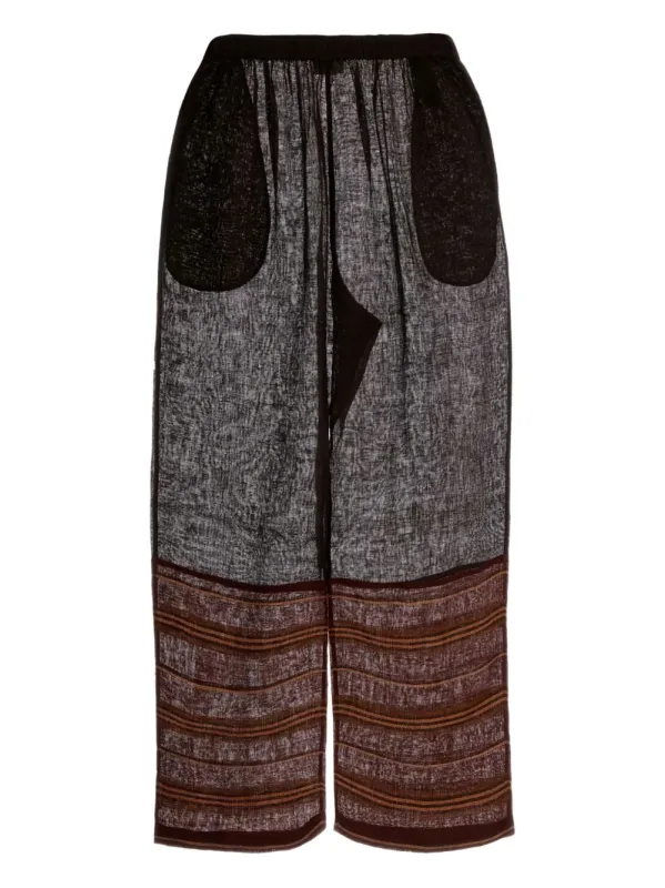 Linen Striped Beach Pants sold by Wanan Luxury