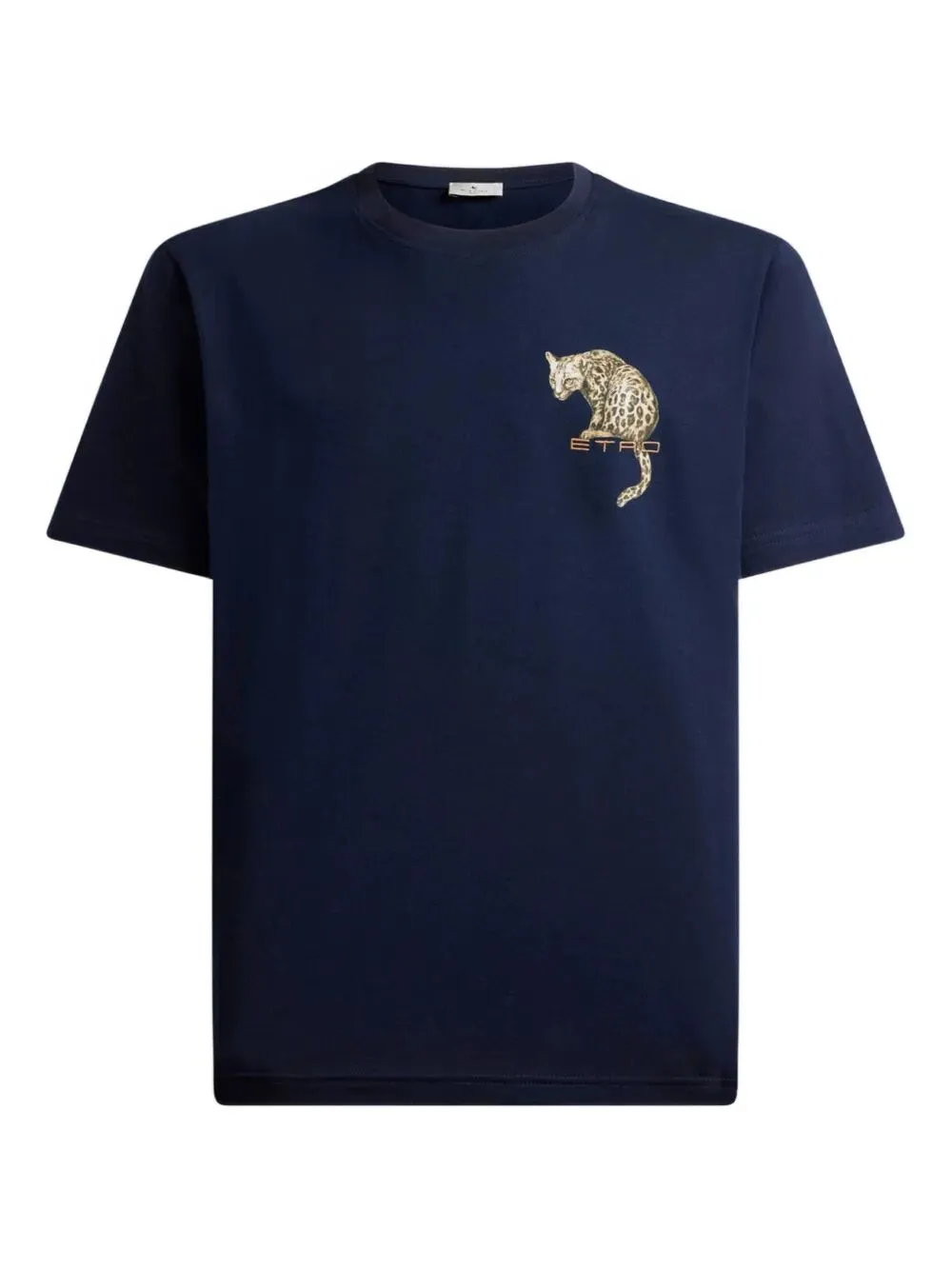 Cotton T-Shirt With Leopard Print And Etro Embroidery sold by Wanan Luxury