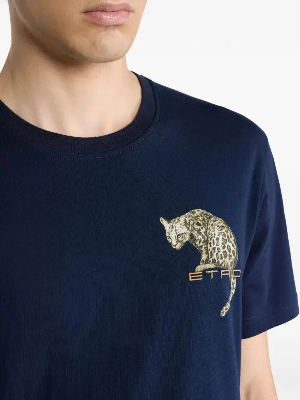 Cotton T-Shirt With Leopard Print And Etro Embroidery sold by Wanan Luxury product image thumbnail 5