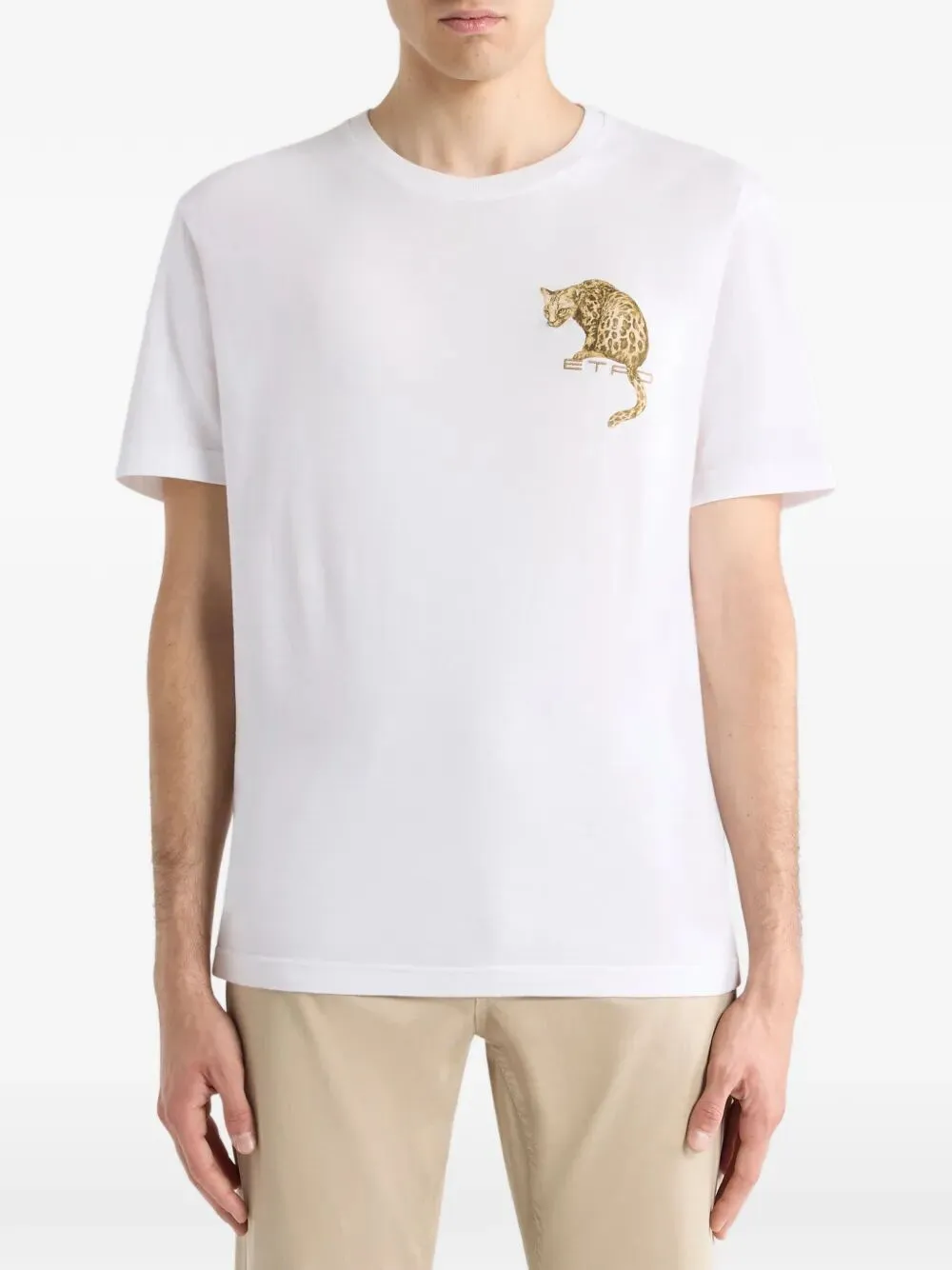 Cotton T-Shirt With Leopard Print And Etro Embroidery sold by Wanan Luxury product image thumbnail 2
