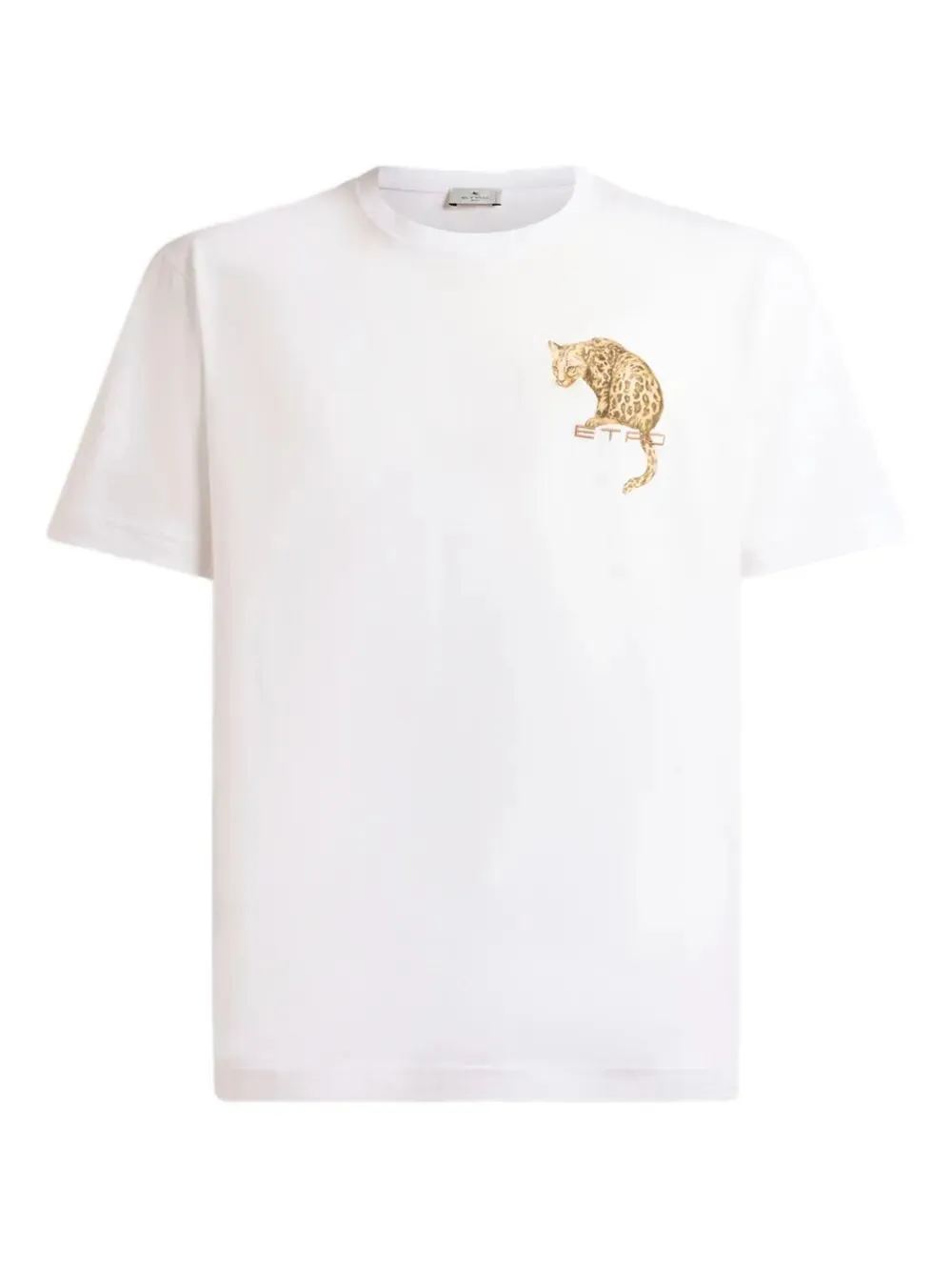 Cotton T-Shirt With Leopard Print And Etro Embroidery sold by Wanan Luxury