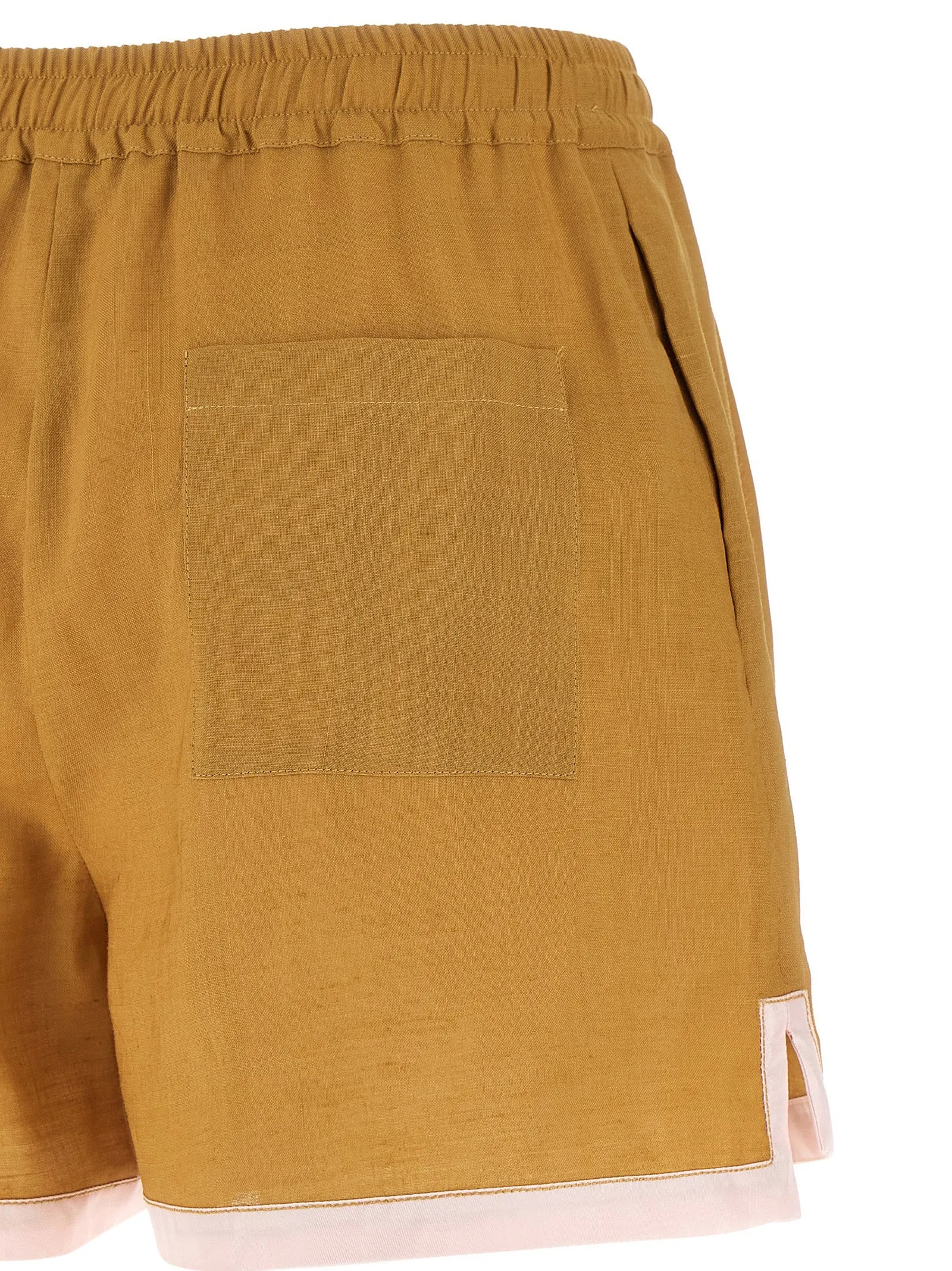 Linen Shorts Bermuda And Short Yellow sold by Wanan Luxury product image thumbnail 4