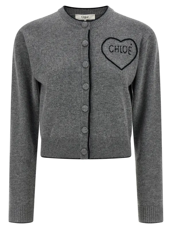 Embroidery Cardigan Sweaters And Cardigans Gray sold by Wanan Luxury
