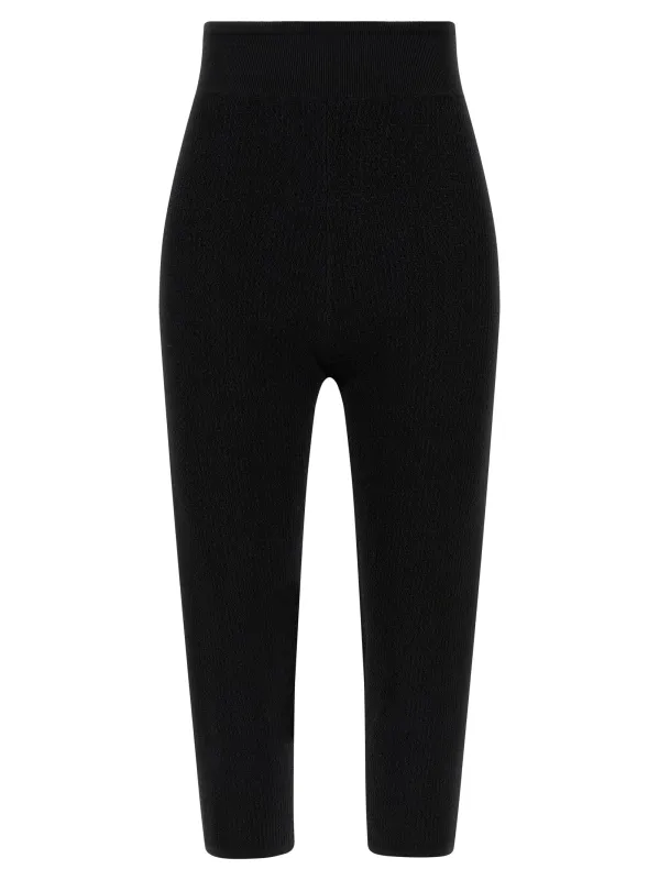 Knitted Leggings Black sold by Wanan Luxury