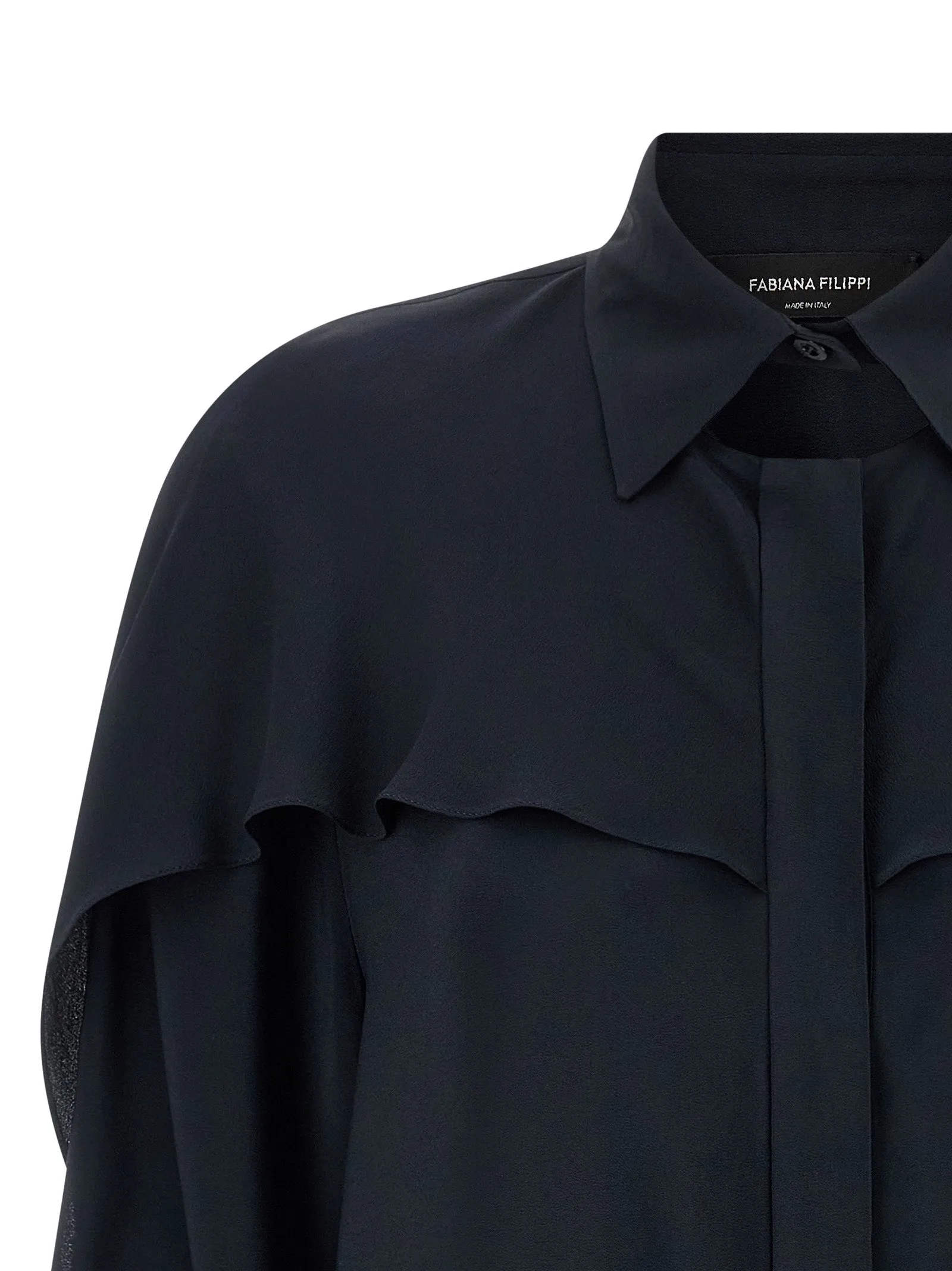 Collar Detail Shirt Shirt And Blouse Blue sold by Wanan Luxury product image thumbnail 3