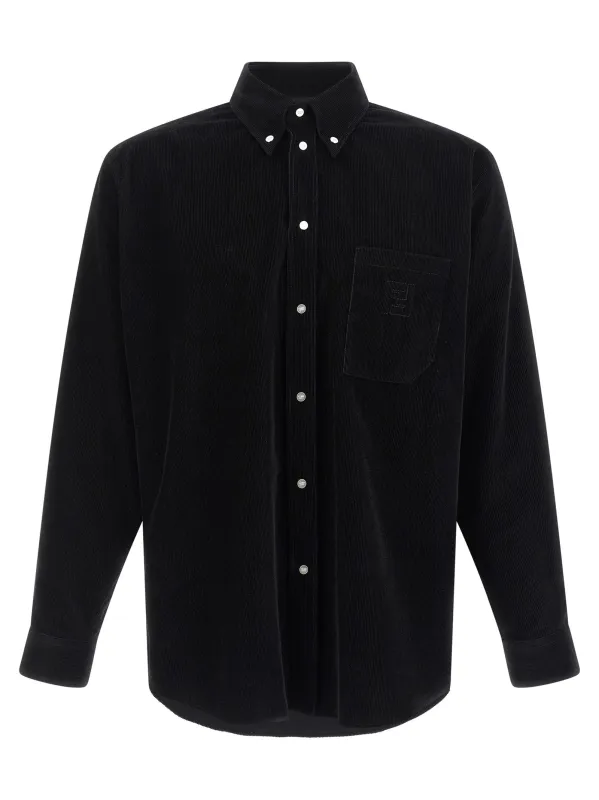 Corduroy Shirt Shirt And Blouse Black sold by Wanan Luxury