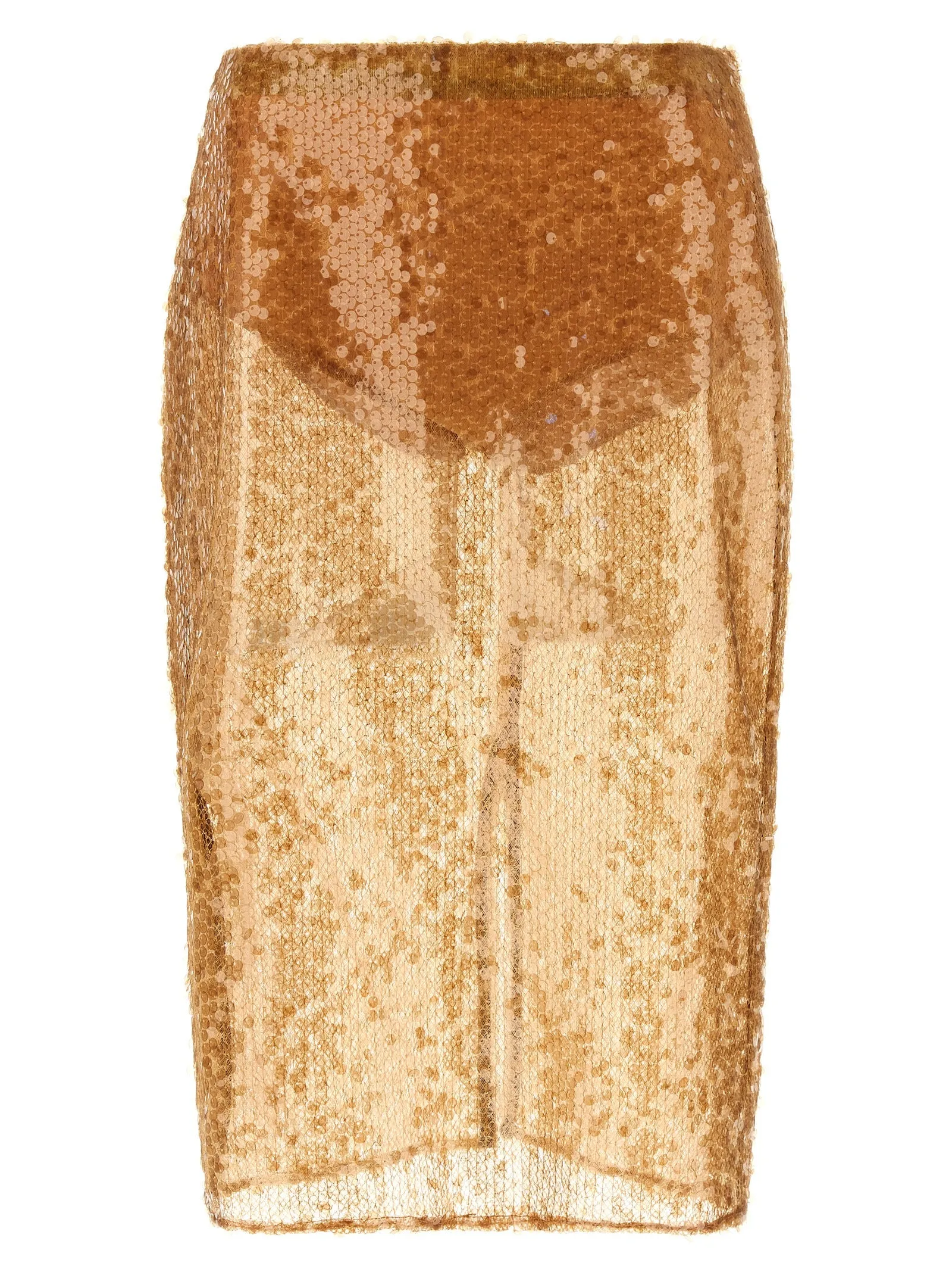 Sequin Skirt Skirts Beige sold by Wanan Luxury