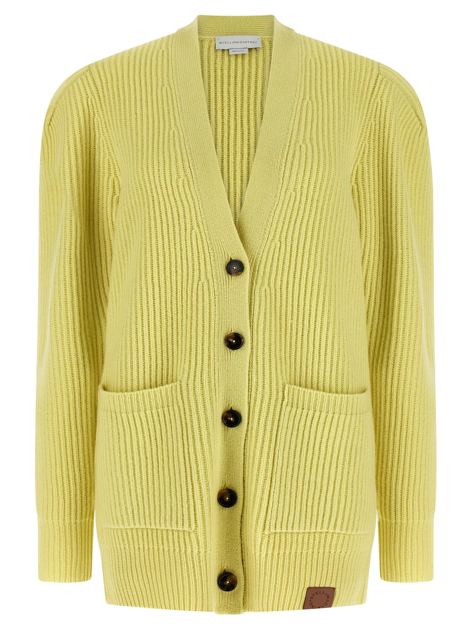 Thick Knit Cardigan Sweaters And Cardigans Yellow sold by Wanan Luxury