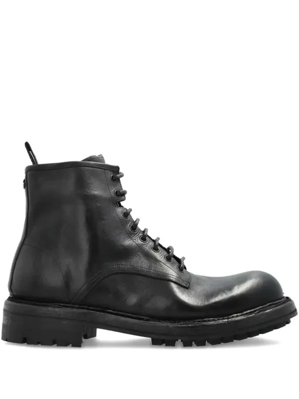 Leather Lace-Up Boots made by Dolce & Gabanna