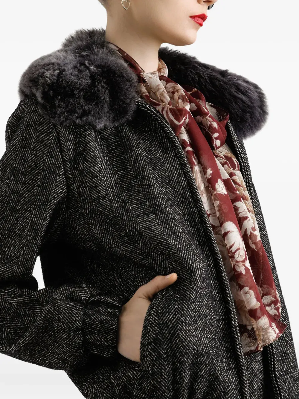 Herringbone Bomber Jacket sold by Wanan Luxury product image thumbnail 3