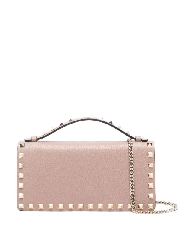Rockstud Leather Wallet On Chain sold by Wanan Luxury