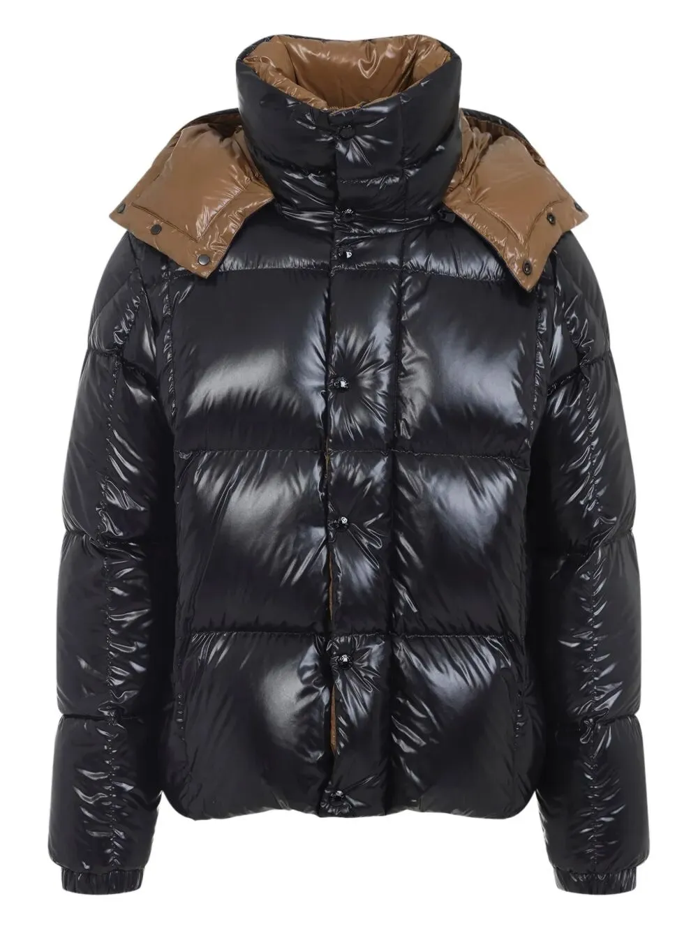Parana Glossy Hooded Short Down Jacket sold by Wanan Luxury